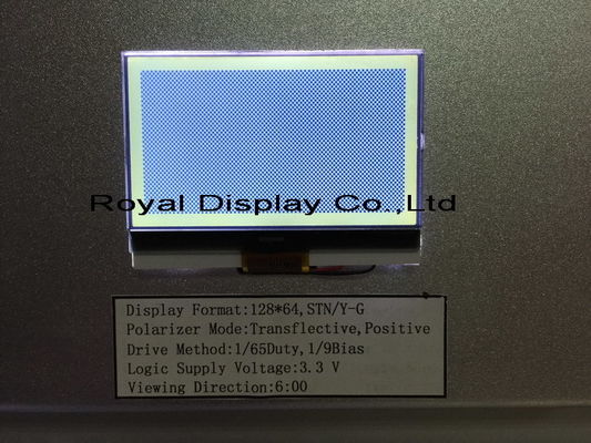 Affichage monochrome d'affichage à cristaux liquides de contre-jour de la résolution 45mA de STN/Blue/Negative 128X64 pour le téléphone de ligne terrestre