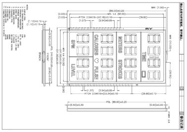 Panneau fait sur commande positif d'affichage à cristaux liquides de HTN pour la machine courante RYD2015TR01-B