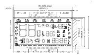 Panneau fait sur commande Amber Low Power Consumption blanche bleue d'affichage à cristaux liquides de RYD1201AA