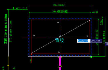 1,8" - 21" dureté diagonale de crayon du module 3H d'écran tactile d'affichage à cristaux liquides royale