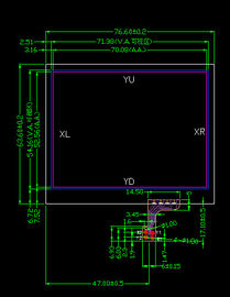 Écran tactile d'affichage à cristaux liquides du professionnel 3,5 pour la résistance LQ035NC121 chimique