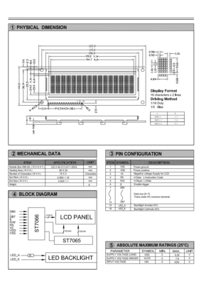 Module LCD STN de grande taille 16*2 Monochrome bleu négatif avec IC ST7065