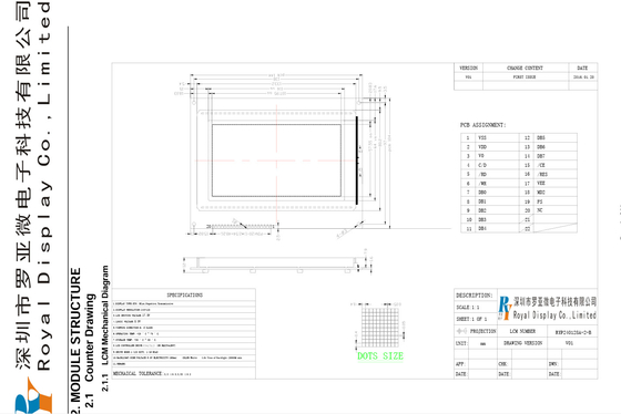 240*128 STN Module LCD bleu négatif avec écran RA6963