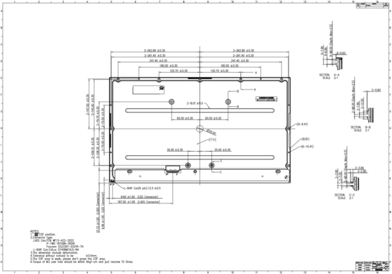 23.8 pouces Innolux TFT Module LCD R238hca-L3b 1920*1080 Full HD 16,7m Affichage