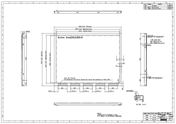 Le module LCD TFT Innolux est de 10,4 pouces 640*480 RGB VGA 1500:1