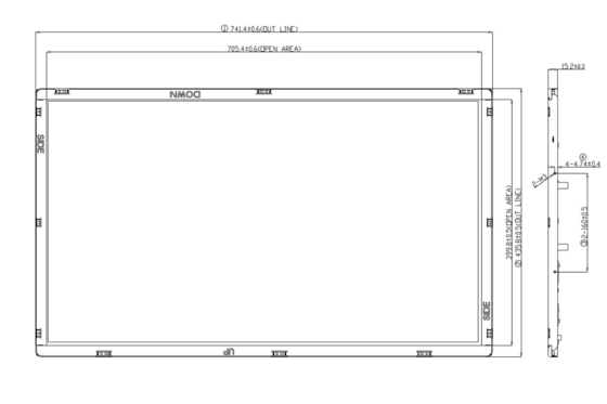Boe 31,5 pouces 1366*768 RGB V320WX1 TFT LCD TV Multimédia HD Angle de vue libre