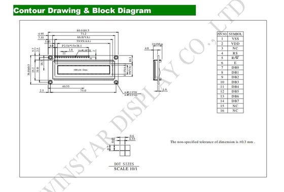 2.4' 100*16 points Module OLED monochrome Affichage industriel/médical WEG010016A