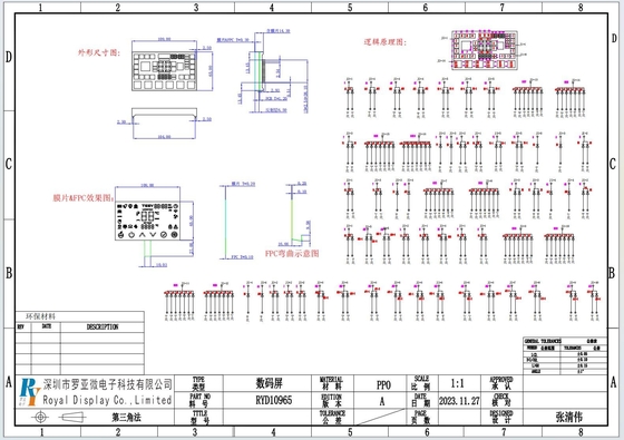 affichage à LED sur mesure à 7 segments mono couleur blanc panneau de mesure qualité industrielle
