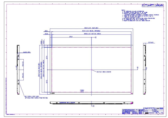 18.5'' TFT LCD Module 1366*768 RGB LVDS Interface AUO Affichage d'origine Petite quantité