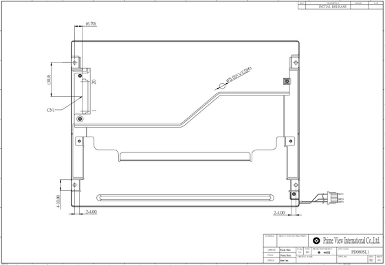 8' TFT LCD PD080SL1 PVI 800*600 RGB Affichage CCFL industriel à large température tactile