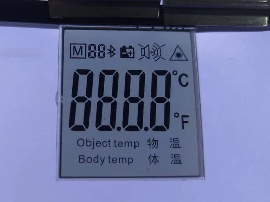 Thermomètre du segment IR du positif 7 de TN avec le connecteur de zèbre de module d'affichage d'affichage à cristaux liquides de Blacklight
