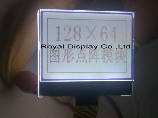 12864 points RoHS FSTN 128X64 St75665r avec le panneau blanc d'écran de visualisation d'affichage à cristaux liquides de contrôleur de Blacklight