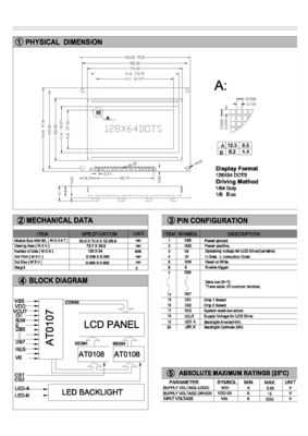Panneau mono graphique en gros d'affichage à cristaux liquides de module d'affichage d'affichage à cristaux liquides de Cog/COB 128X64 Blacklight