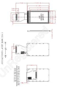 Affichage blanc transmissif d'affichage à cristaux liquides de 1.14TFT 135*240 IPS IC ST7789V Blackwhite LED