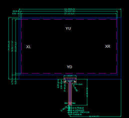 Taille faite sur commande 1,8" ~21" affichage transmissif d'affichage à cristaux liquides de panneau résistif capacitif d'écran tactile avec l'écran tactile
