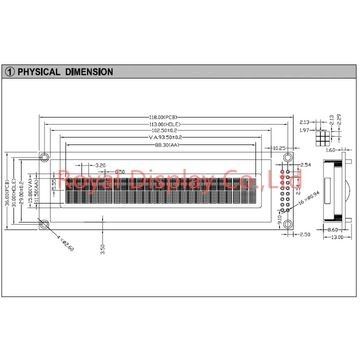 Contre-jour mordu de l'ÉPI LCM RYP2402A LED d'écran d'affichage à cristaux liquides du caractère 24X2 de MCU 8