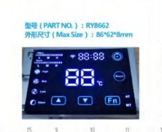 polarité de cc de module d'affichage à LED du segment 100000hours pour le climatiseur