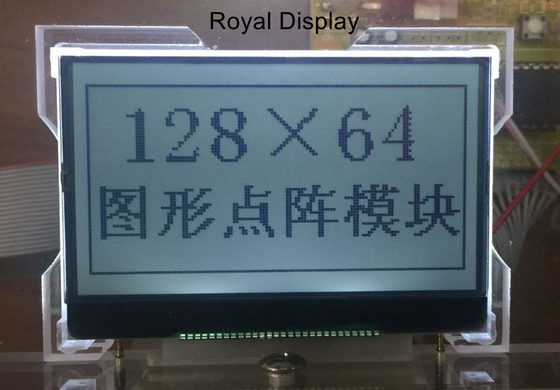 128x64 affichage d'affichage à cristaux liquides de DENT du point FSTN avec le contre-jour de LED