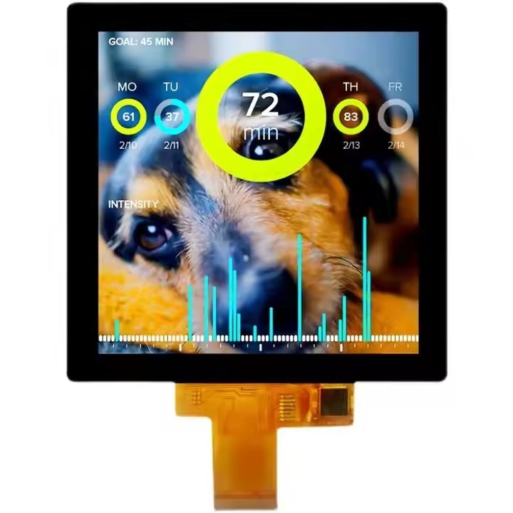 3Affichage LCD TFT carré de.95 pouces 4" 480*480 avec interface RGB CTP