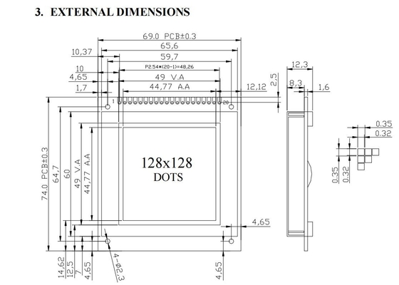 Module LCD DFSTN pour le distributeur de carburant Affichage industriel à température super large Transmissive négatif personnalisable