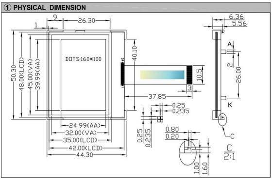 Module LCD graphique 160x100 La solution d'affichage parfaite pour les systèmes de contrôle industriels