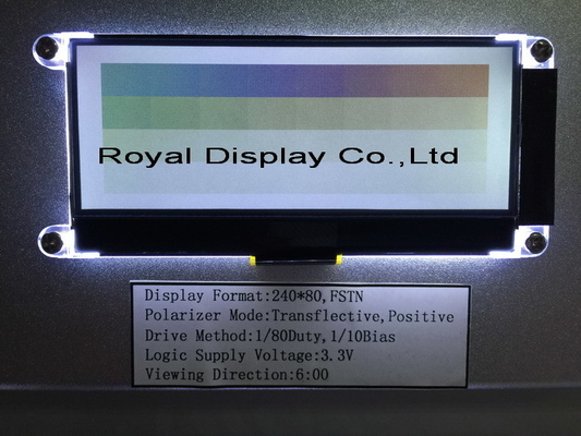 240*80 Module graphique LCD FSTN 6H Affichage industriel à large température ST7529 COG