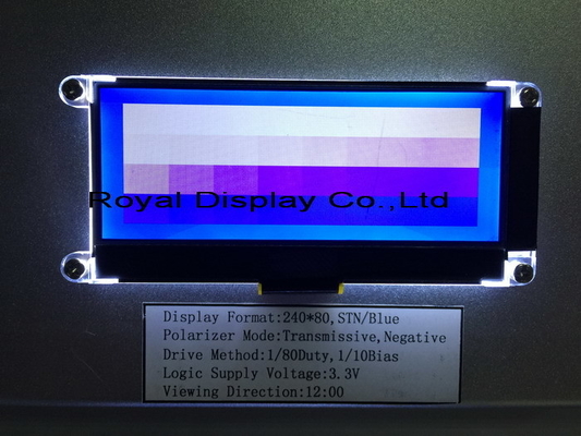 240*80 Module graphique LCD FSTN 6H Affichage industriel à large température ST7529 COG