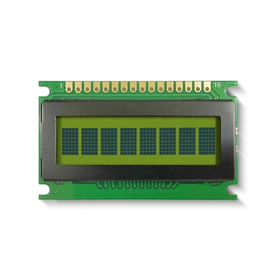 Module LCD de 8*1 caractères 6H STN Jaune-vert Température positive large avec écran industriel rétroéclairé