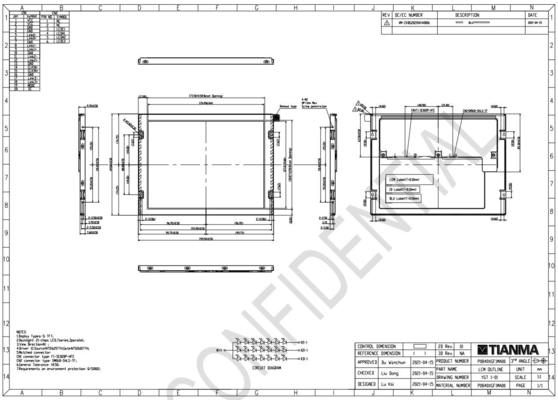 8.4'' 1024*768 RGB TFT interface LVDS haut contraste lumineux large température LCD