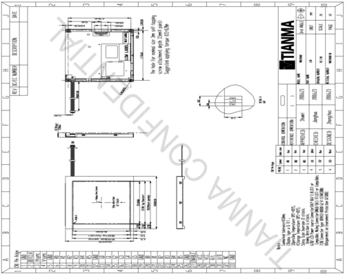 5.7'' 320*RGB*240 6H QVGA large température Module LCD rentable