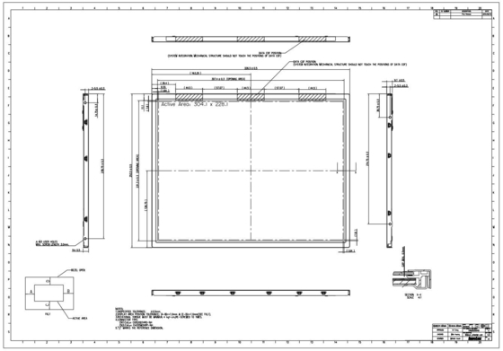 Module LCD à large température Innolux de 15' TFT 1024*RGB*768 XGA LVDS
