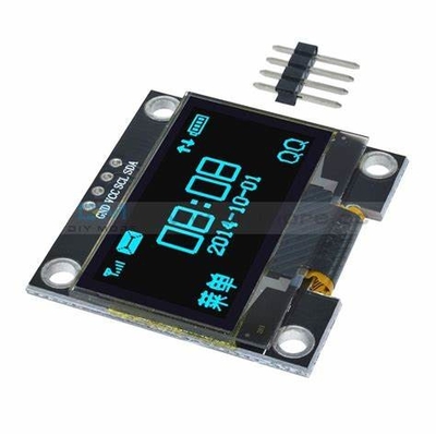 1.3'' 128*64 blanc monochrome OLED interface I2C large température module LCD