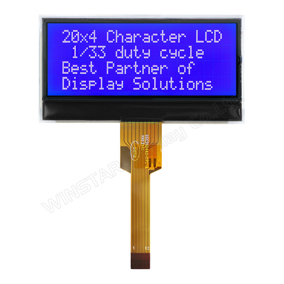 20*4 FSTN Monochrome I2C Module LCD à large température remplacement Winstar