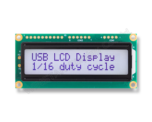Interface USB 16*2 caractères FSTN STN Module LCD Winstar remplacer l'utilisation industrielle