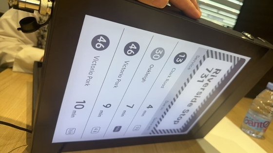 13.3'' monochrome E-papier affichage support de signalisation d'arrêt de bus personnalisation