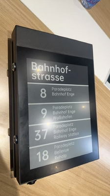 13.3'' monochrome E-papier affichage support de signalisation d'arrêt de bus personnalisation