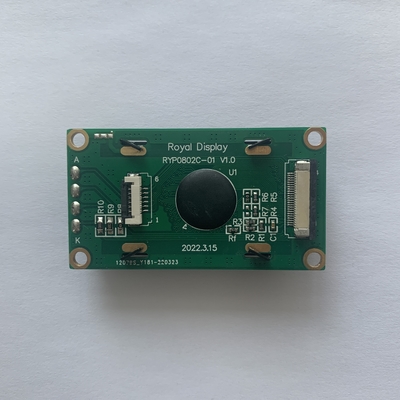 STN Jaune Vert 8*2 Module LCD NT7066U 0802 Affichage LCD à caractères